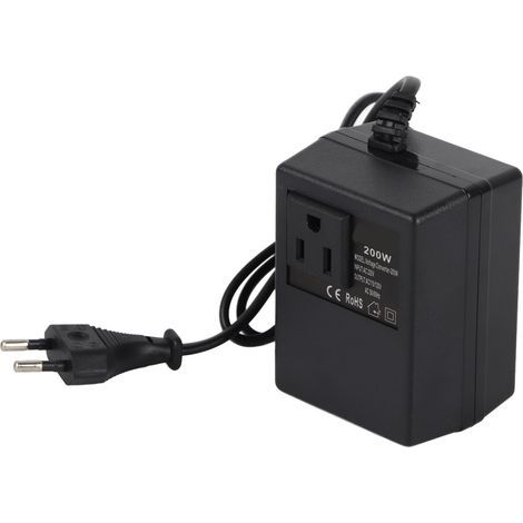 Reiseadapter mit Spannungswandler, Universalstecker, maximal 200 W (1/5)