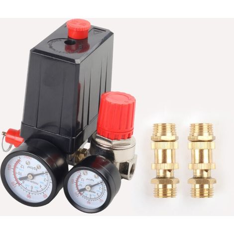 Ensemble Interrupteur Pompe à Air Compresseur 4 Trous Vanne Push Pull 90 120 PSI