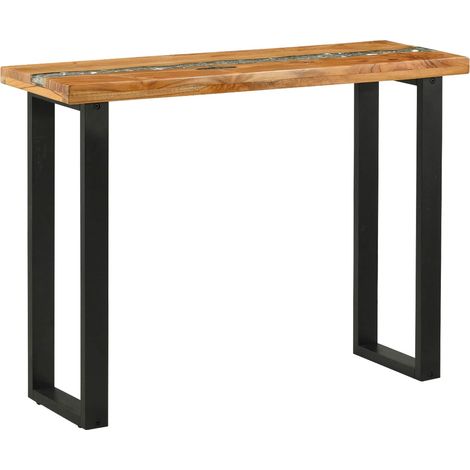 Mesa Consola Marrón 100 x 35 x 75 cm Madera de teca maciza vidaXL