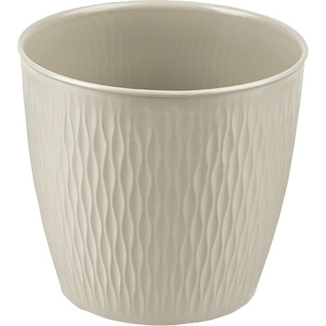 Vaso in PVC Liberty Tondo 25x23 cm STEFANPLAST - Bianco (1/2)
