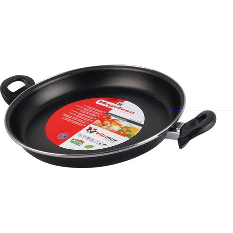 MAGEFESA Padella per paella nera 30 cm in acciaio smaltato antiaderente (1/5)