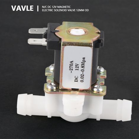 DC12V OD12mm Elektromagnetisches Kunststoffventil, normalerweise geschlossen, Wassereinlass-Durchflussschalter (1/5)