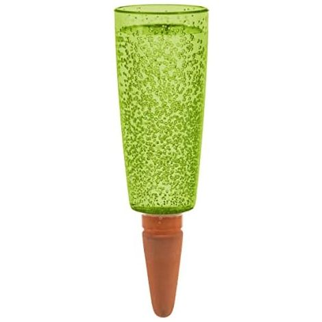 Scheurich Wasserspender Copa M  8X Grün  150 ml Füllmenge  Bewässerungskugel klein mit Ton Fuß  Wasserspender Pflanzen und Blumen Terrakotta Stiel