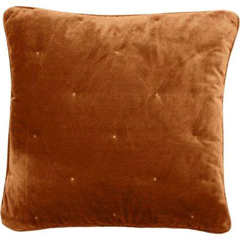 Housse de coussin velours - Finition surpiqures "Gipsy" Vent du sud - Gipsy Camel - Coussin 45 x 45 cm - Gipsy Camel - (1/3)