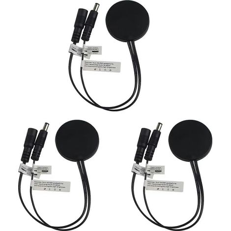 interrupteurs tactiles à capteur de lumière LED dissimulés sur panneau en bois, pour ruban LED noir. (1/4)