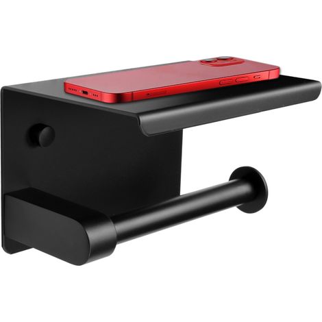Soporte para papel higiénico Belik negro tipo loft (1/5)