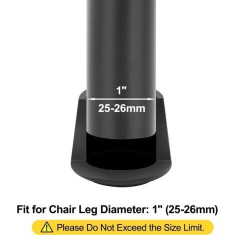 Embout De Chaise, 16pcs 25-26mm Embout Pied De Chaise Caoutchouc Embout Caoutchouc Chaise 25mm Diamètre Intérieur, pour Protéger Les Pieds de Table Éviter Les Rayures au Sol, Noir