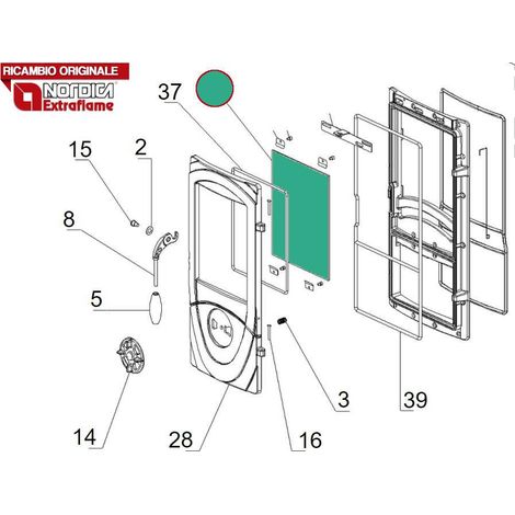 LA NORDICA - 1121015 - Vetro ricambio forno 269x214x4 mm