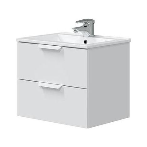MOBILE BAGNO SOSPESO ONE (DA MONTARE) Misura: cm 50 x 60 x 45 Bianco Lucido