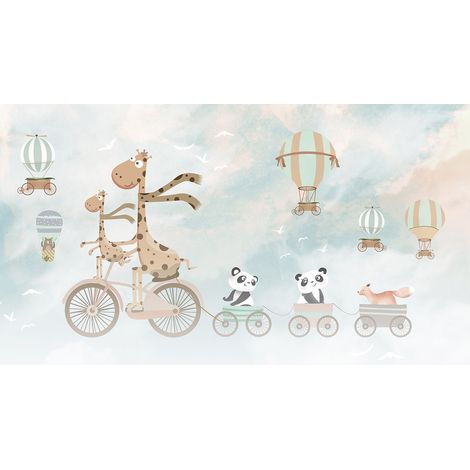 Papier peint panoramique Enfants - Animaux - 130 cm x 87 cm (1/2)