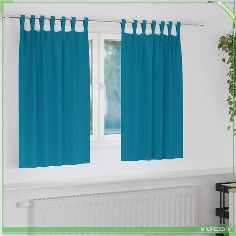 Rideaux occultants - FAFEISY - 4107638 - Turquoise - 140 x 140 cm - Tissage triple 80-90% (1/5)