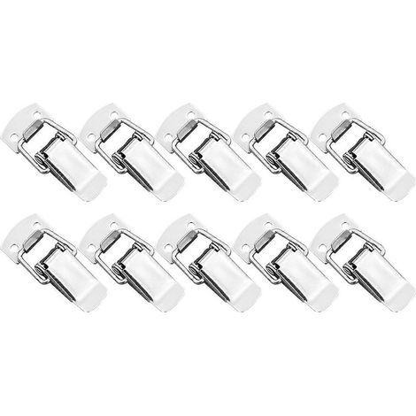 Lot de 10 verrous à ressort pour portes coulissantes de placards (1/5)