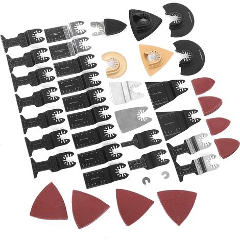 72-teiliges Oszillationssägeblatt-Set, Multifunktionswerkzeug-Zubehör für Fliesen- und Marmorarbeiten (1/5)