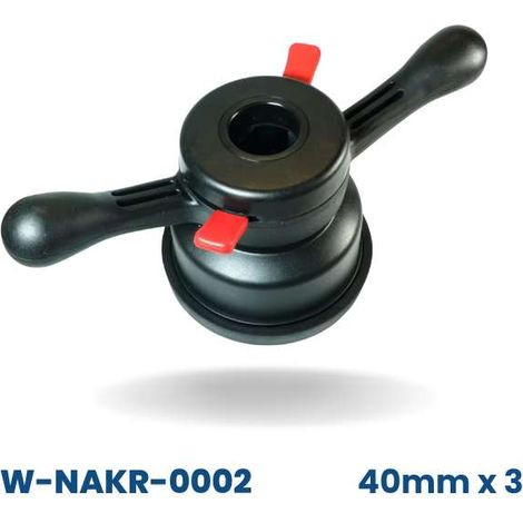 Satz Schnellspannmuttern 40 mm x 3 + Adapter für Aluminiumfelgen (1/4)
