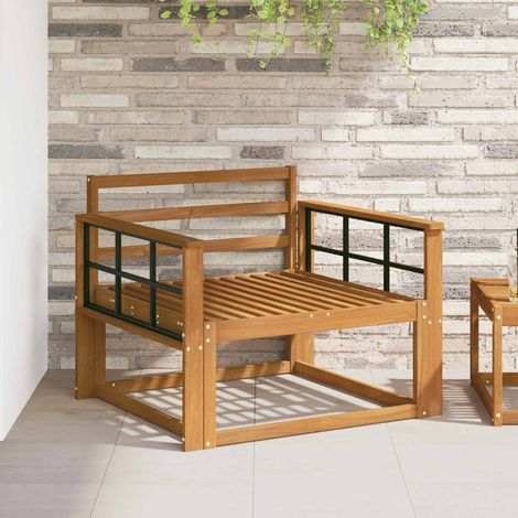 Outdoor Mittelsofa Massivholz Akazie Natur