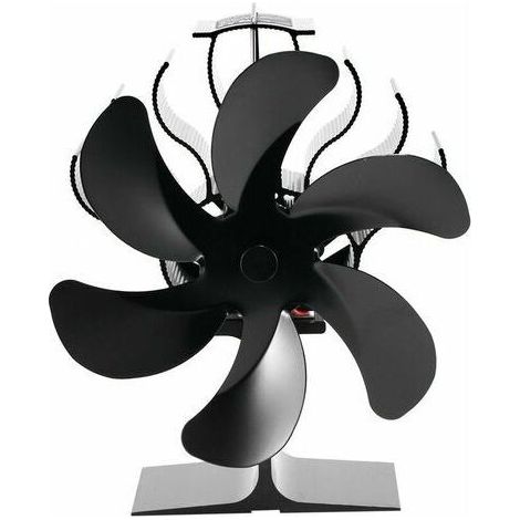 Heat-powered stove fan, 6-blade chimney fan, stove fan for fireplaces, for wood stoves or fireplaces--DTEKGAZ