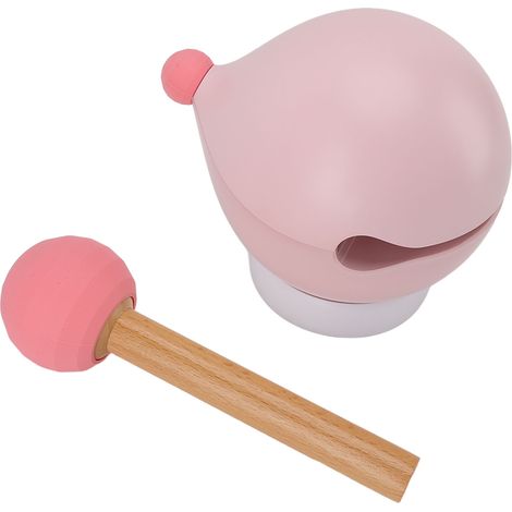 Veilleuse en bois en forme de poisson, rechargeable, sans fil, à intensité variable, avec autocollants mignons et 3 niveaux de luminosité, rose (1/5)