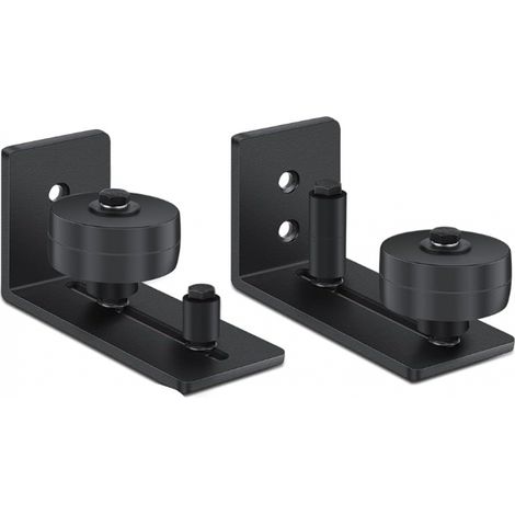 2 Pièces Ajustable Guide de Plancher Mur, 8 en 1 Porte Guide Inférieur en Bois Coulissante avec Vis, Porte Coulissante Rouleau au Sol Rail de Bac (1/5)
