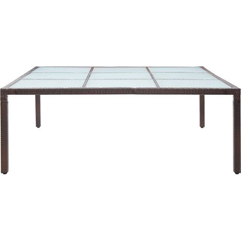 vidaXL Mesa de comedor de jardín ratán sintético marrón 200x200x74 cm (1/2)