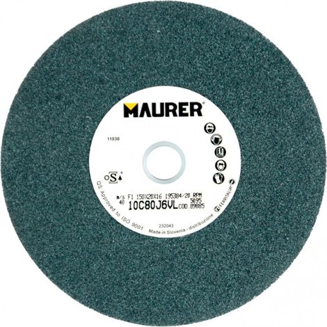 MOLA ABRASIVA CARBONIO MAURER 125X20X16 GR 80