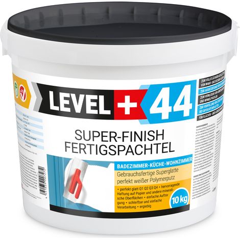LEVEL+ Fertigspachtel Spachtelmasse Finish Masse Q4 L+44 - 10KG (1/5)