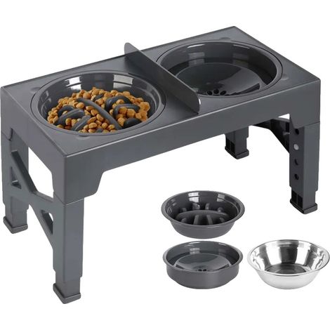 Hohe Hundenäpfe, höhenverstellbar, faltbar, Packung B (1/2)