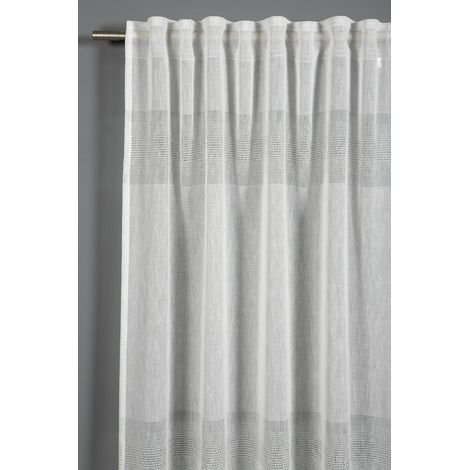 Schal m. Gardinenb. 140x245cm natur / 100% PL