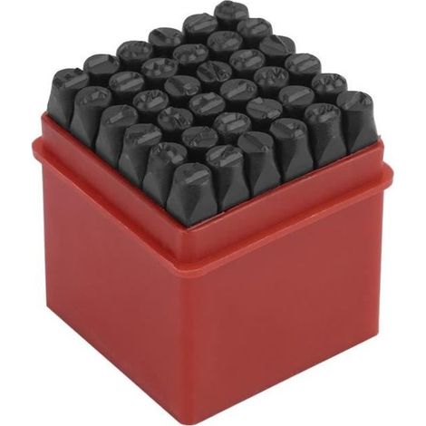 jeu de 36 poinçons 6mm chiffres et lettres à frapper,Métal (1/4)
