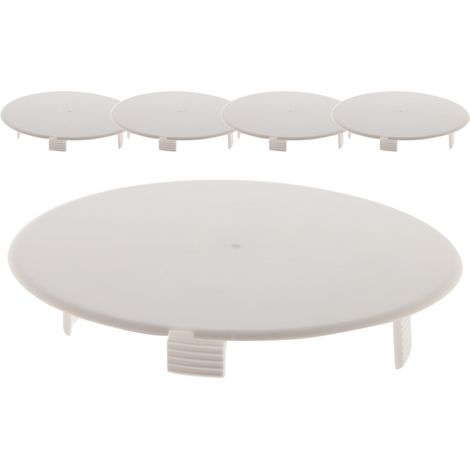 Zenitech – Lot de 5 couvercles pour plafonnier Ø125mm – Pour boîtes d'encastrement Ø85mm – Fixation rapide et sécurisée – Usage intérieur