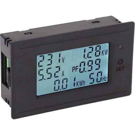 Moniteur de batterie 6-200V DC, indicateur de tension courant température, voltmètre ampèremètre avec écran LCD rétroéclairé, jauge de batterie précise pour camping-car et panneau solaire. (1/5)