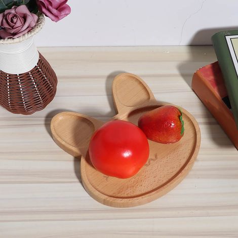 Plateau de jardinage en bois à motifs d'animaux, plateau à fruits de bureau, plateau pour thé, graines de melon, en-cas, plateau en bois polyvalent (1/5)