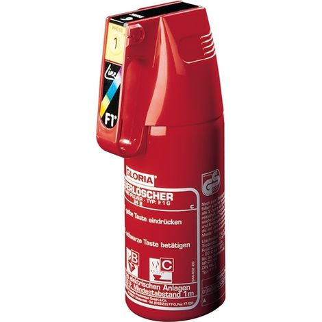 Pulverfeuerlöscher 1kg m.Dauerdruck Brandkl.8 A 34 B C o.Manometer,m.Halter