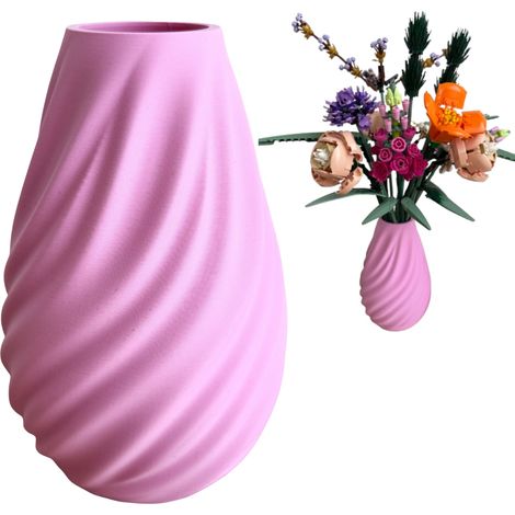 Vaso Lego per fiori, erba artificiale, decorativo, moderno, regalo, 17 cm (1/5)