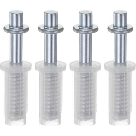 Lot de 4 pivots supérieurs à deux volets de 9,5 mm à ressort pour porte accordéon pliante (1/5)