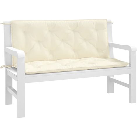 INLIFE Coussin de balancelle Blanc crème 120 cm Tissu (1/5)