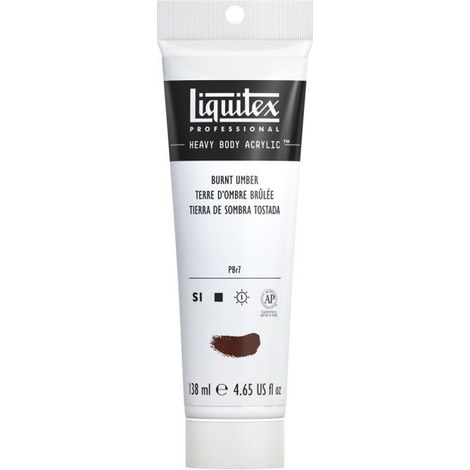 Peinture Acrylique en tube terre d'ombre brûlée 138ml - Liquitex Heavy Body (1/2)