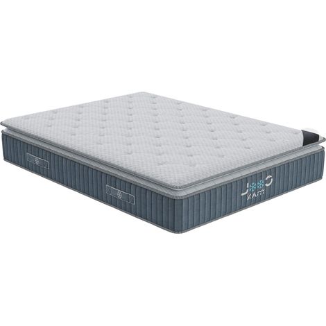 COOL MAX - Matelas mémoire de forme et ressorts ensachés 160x200 cm épaisseur 31 cm