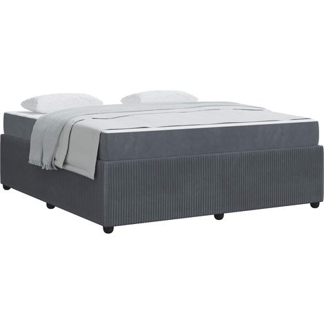 Maison Exclusive - Bettrahmen Dunkelgrau 180 x 200 cm Stoff (1/5)