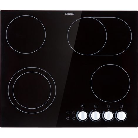 Klarstein EasyCook piano cottura in ceramica 6100W con manopole nero