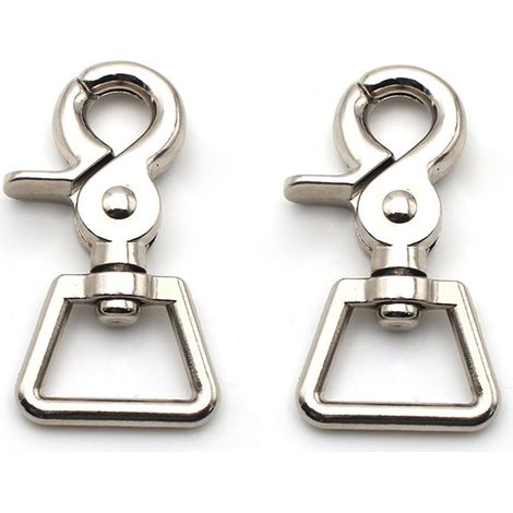 Lot de 2 Mousquetons à Ciseaux Pivotants 360° - Crochets Polyvalents pour Rênes, Longes Chien, Équitation, Randonnée et Activités Extérieures (160 kg Résistance) (1/5)