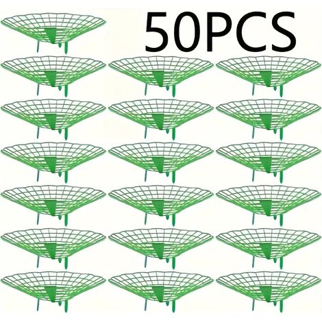 (50 pièces) Support de plantation robuste pour fraises et pastèques - Structure de support de jardin avec 3 niveaux de robustesse et système de drainage à grille ouverte (1/4)
