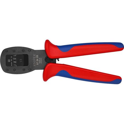 KNIPEX 97 54 26 Pinza per mini-connettori crimpaggio parallelo per il serraggio di connettori della serie Mini-Fit® di Molex LLC con manici multicomponente brunita 190 mm