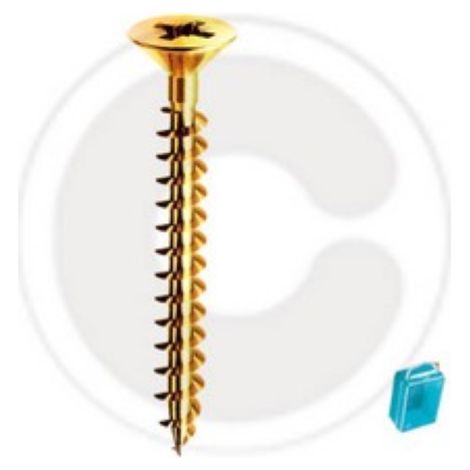 cf 30 pcs Vis de panneau tA te plate en acier plaquA laiton Vis A bois 4x40 mm