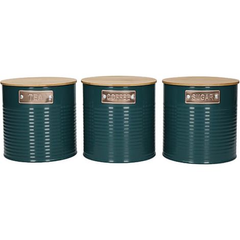 KitchenCraft Teal Tea, Coffee and Sugar Set