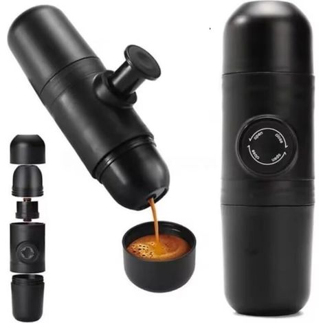Generic Mini Portable Coffee Maker – Manual Pressure Espresso Maker – Compact, Easy to Use & Clean – Ideal for Camping, Travel, Office – 1 Cup in 30 sec (1/5)