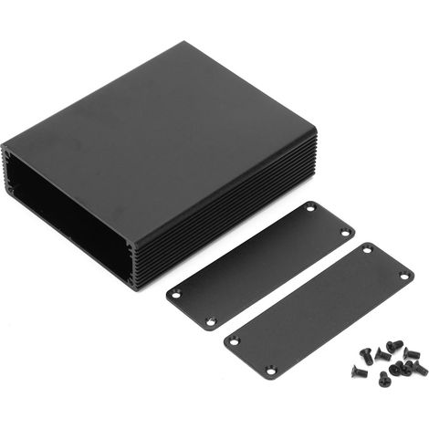 Boîtier de Projet en Aluminium Noir pour Circuits Électroniques - Boîtier de Protection PCB (1/5)