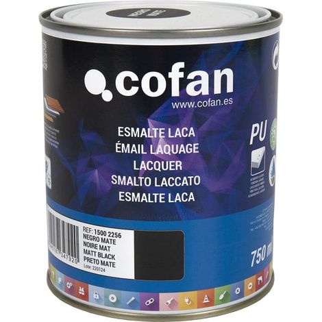 Esmalte Laca Al Agua Negro 750 Ml Mate