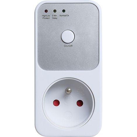 Protecteur de tension 170-260 V, relais 5-6 minutes, prise EU/FR/USA, stabilisateur électrique, interrupteur de protection automatique pour réfrigérateur (1/5)