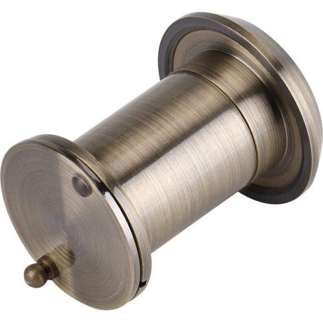 22mm 220 ° HD visionneuse de Porte Judas Grand Angle de Vision avec Couvercle de confidentialité Robuste Accessoires de Porte antivol en Verre Optique en cuivre(Bronze) (1/5)