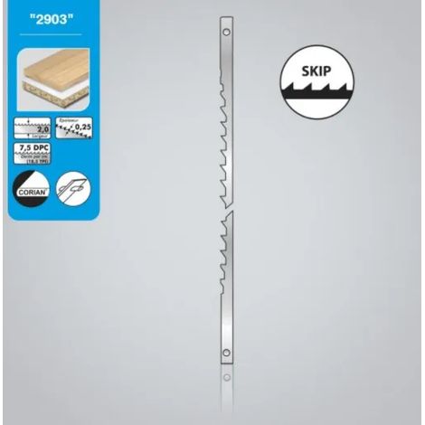 LAME LEMAN PER TRAFORO 18 D/P 127X2X0,25 cod.2903.12 - CONF DA 12 PZ-